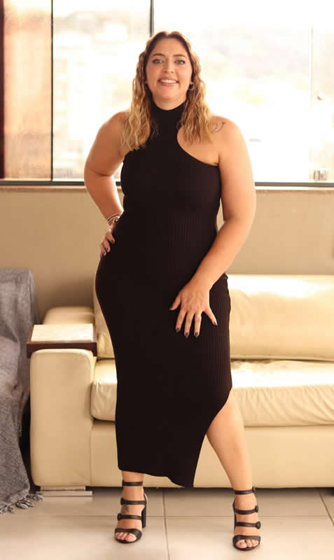 Vestido Tricô Orquídea